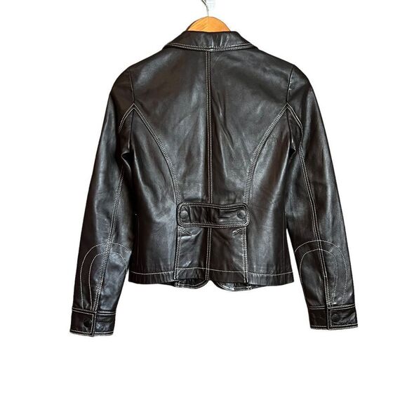 Sandra Angelozzi brown genuine leather jacket - Picture 10 of 10
